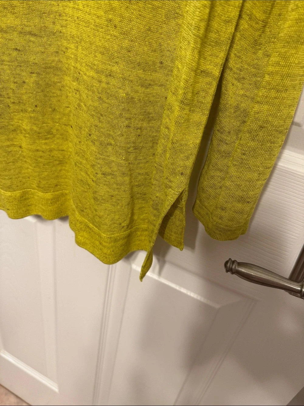 Eileen Fisher Chartreuse Lightweight Scoop Neck Sweater
